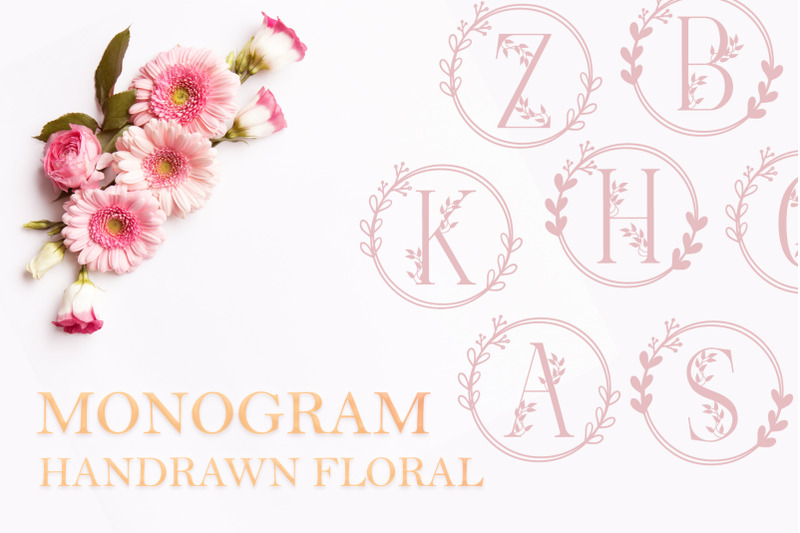 monogram-handrawn-floral-font