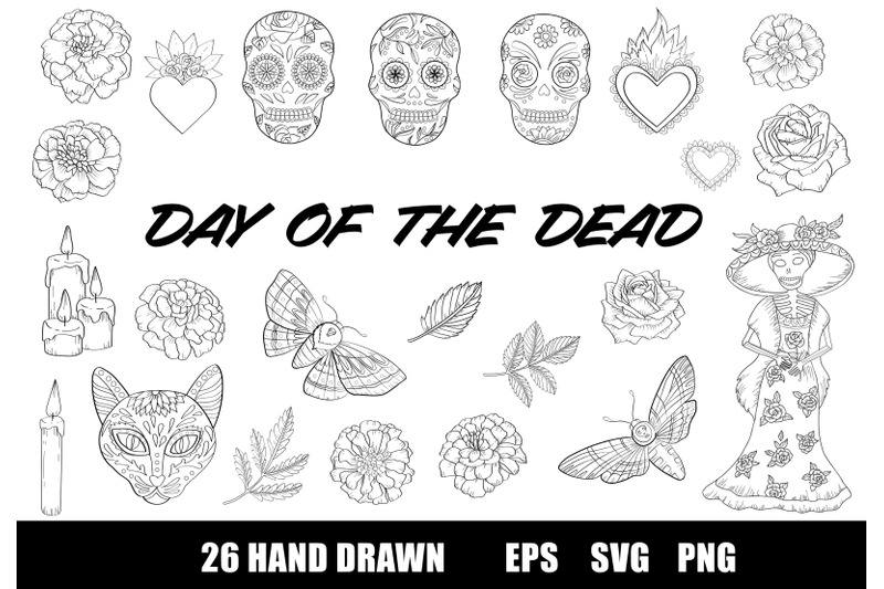 day-of-the-dead-coloring-page-dia-de-los-muertos-clipart