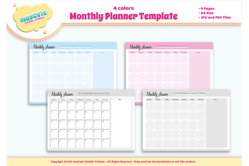 monthly-planner-template-printable-pages-size-a4
