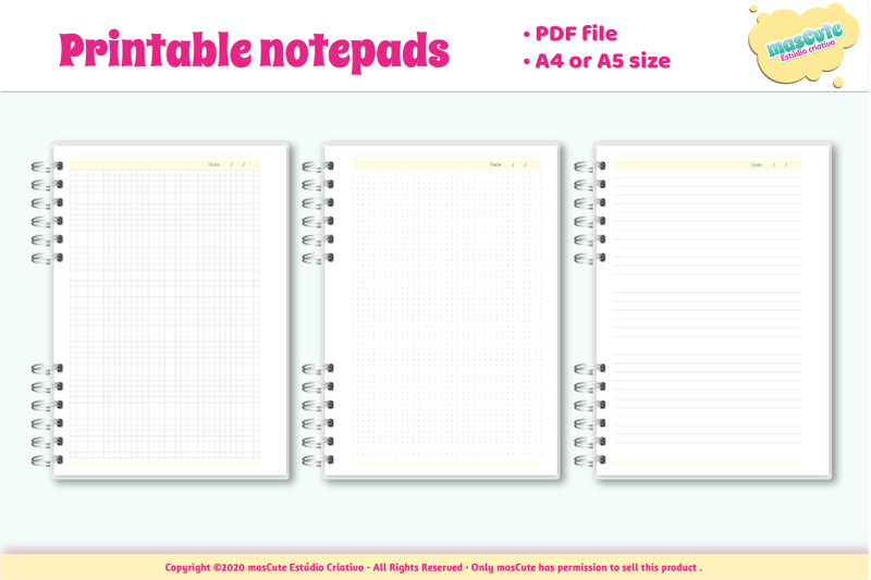 printable-notepads-pages-set