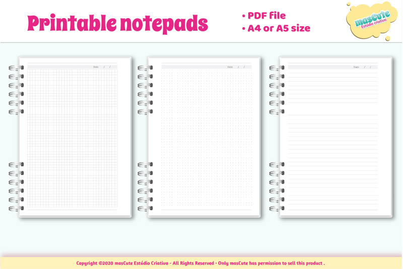 printable-notepads-pages-set