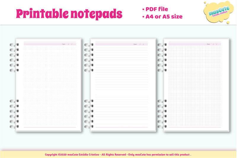 printable-notepads-pages-set