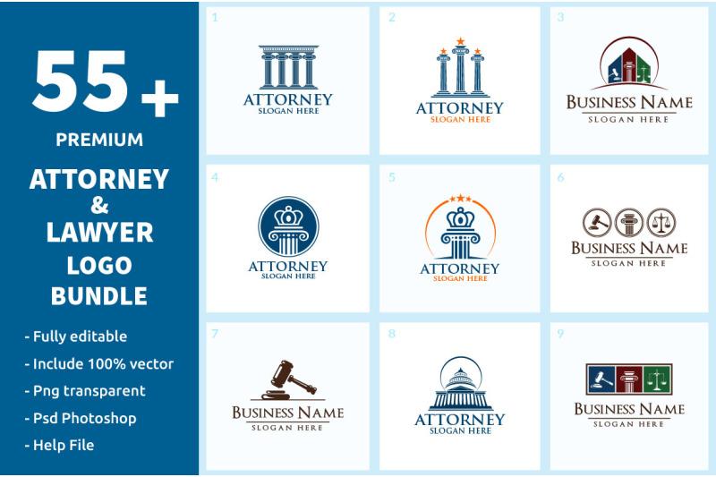 55-attorney-and-lawyer-logo-bundle