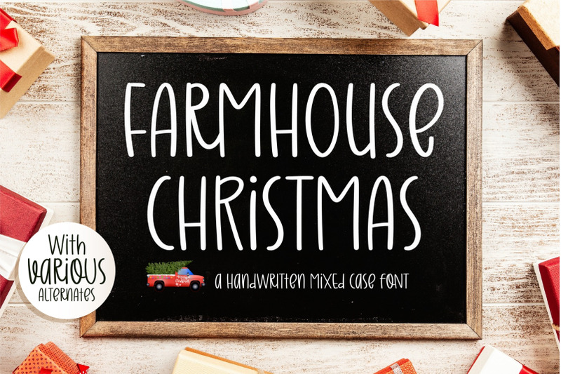 farmhouse-christmas-a-handwritten-mixed-case-font