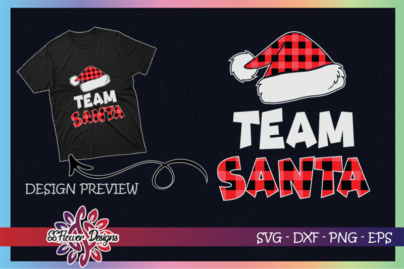 team-santa-red-plaid-claus-hat