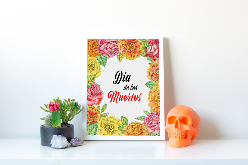 watercolor-mexican-flowers-clipart-el-da-de-muertos-floral-clipart