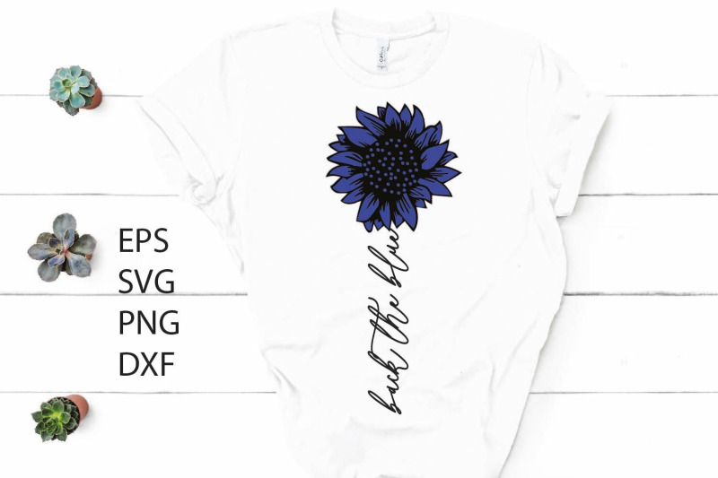 back the blue sunflower shirt svg, sunflower svg By Paper Switch