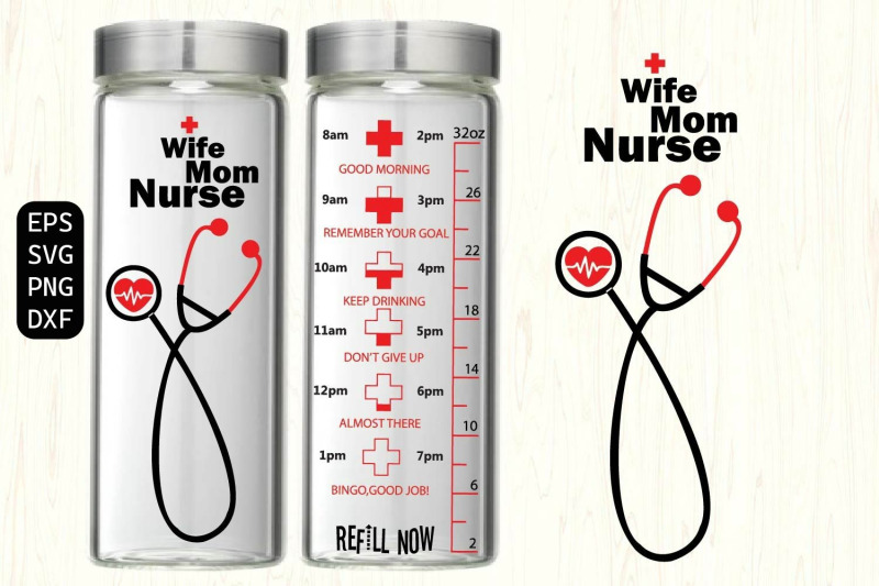 wife-mom-nurse-water-tracker-svg-stethoscope-clipart