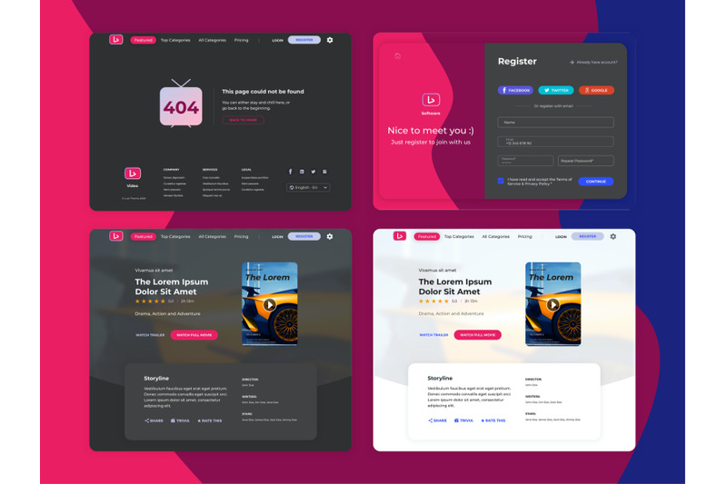 netflux-entertainment-landing-page