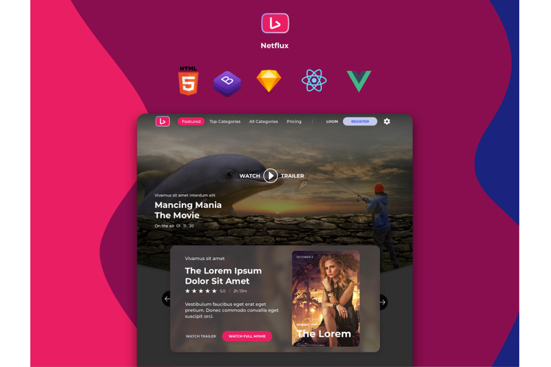 netflux-entertainment-landing-page