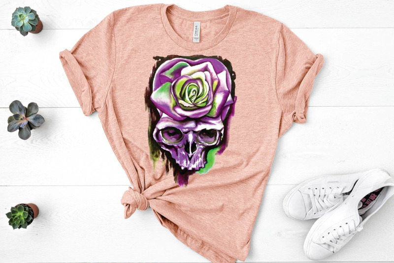 watercolor-sugar-skull-sublimation-design-png
