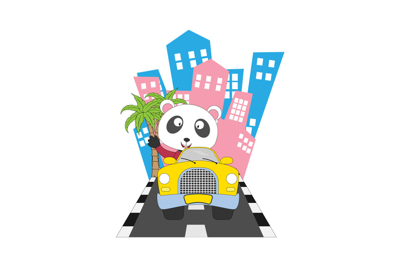 panda-ride-a-car