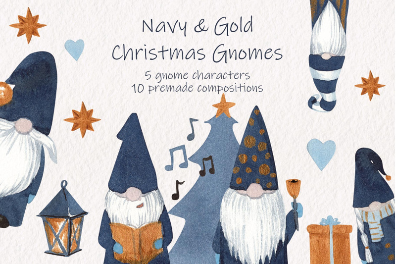 navy-amp-gold-christmas-gnomes-scandinavian-gnomes-clipart-nbsp