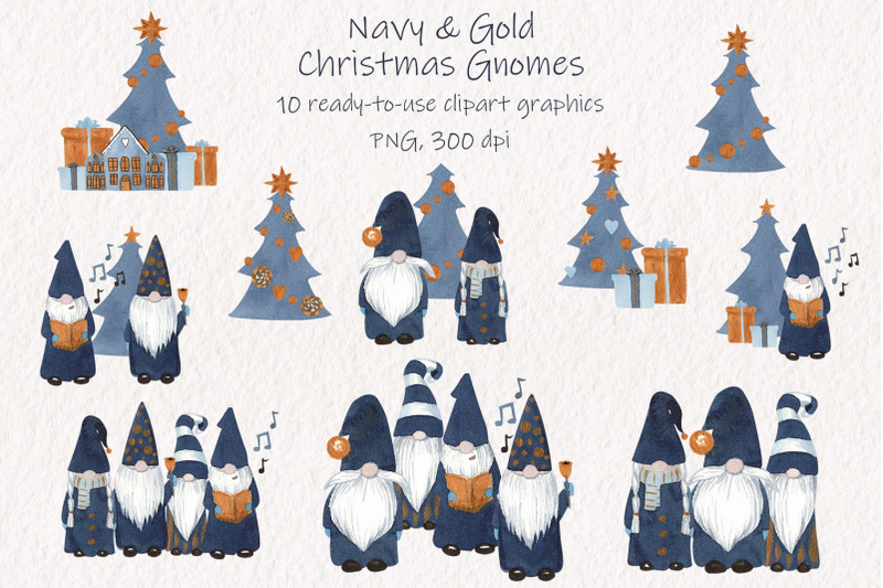 navy-amp-gold-christmas-gnomes-scandinavian-gnomes-clipart-nbsp