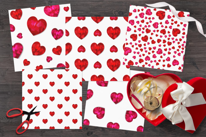 10-seamless-patterns-with-red-hearts
