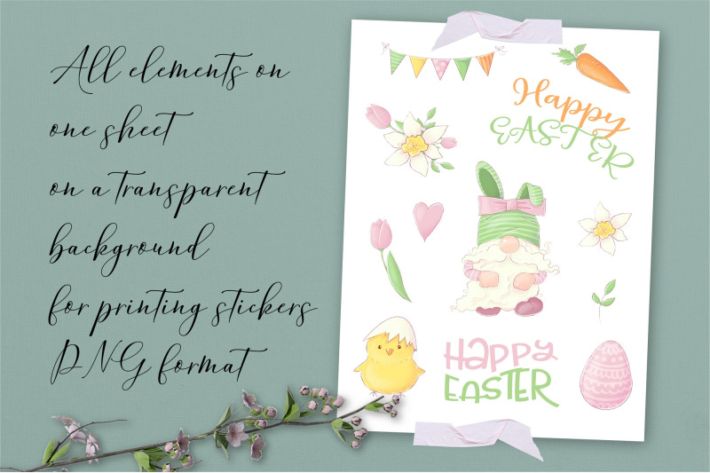 easter-bunny-gnome-clipart-design-elements-for-stickers-and-prints