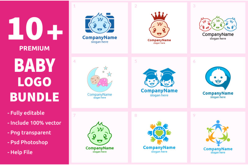 10-baby-logo-bundle