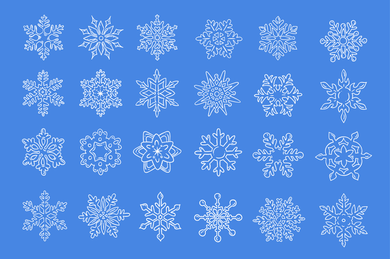 hand-drawn-snowflakes