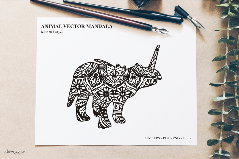 animal-vector-mandala-line-art-style