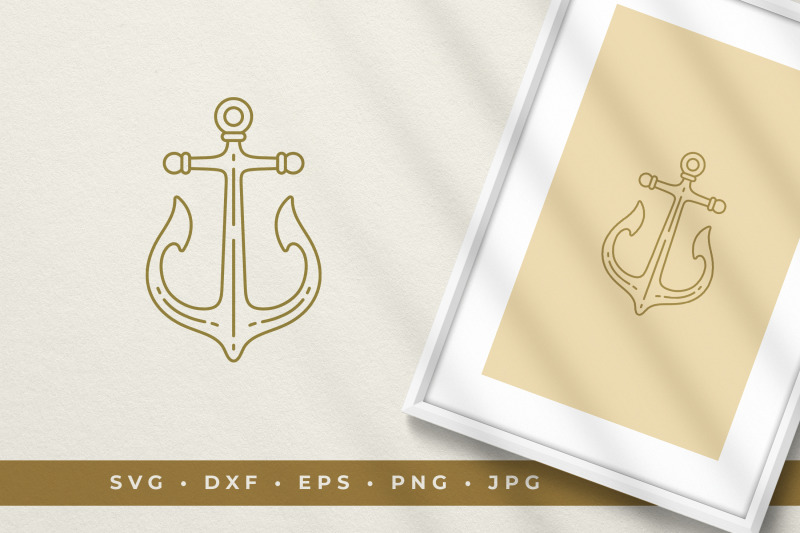 anchor-line-art-graphic-style-vector-illustration