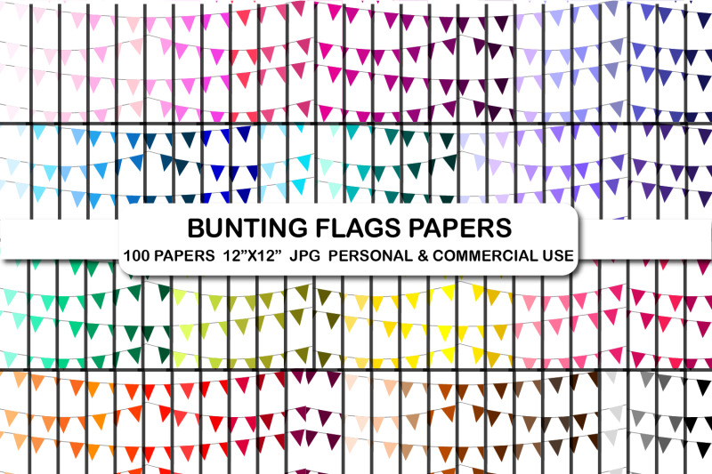 100-bunting-banners-digital-papers-banners-background-paper