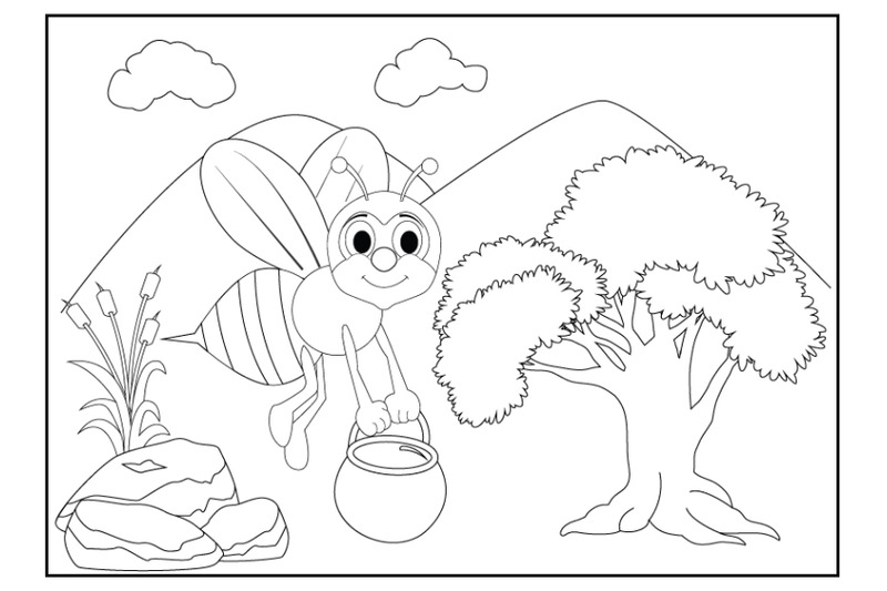 coloring-bee-animal-cartoon-for-kids