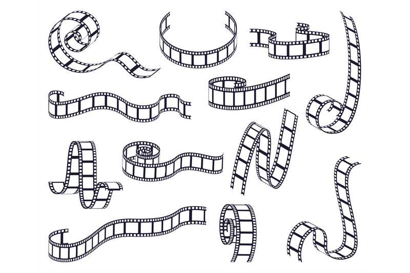 curved-film-strip-cinema-monochrome-movie-or-photo-tape-strip-roll-b