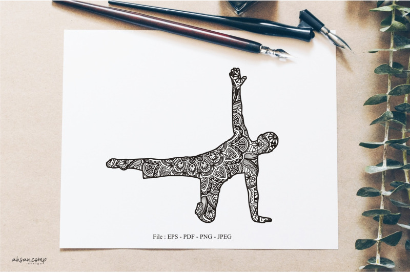 yoga-mandala-vector-line-art-style