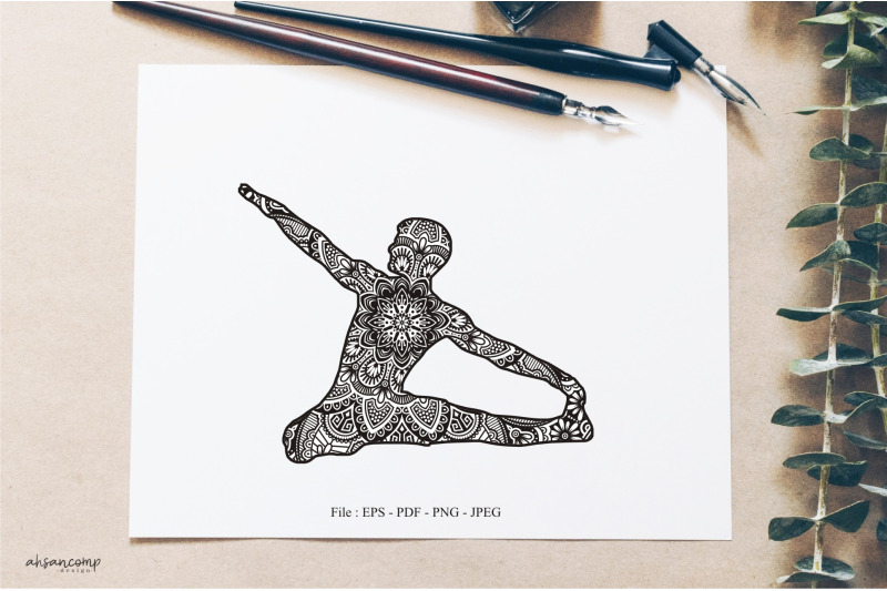 yoga-mandala-vector-line-art-style