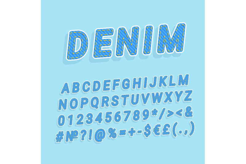denim-vintage-3d-vector-alphabet-set