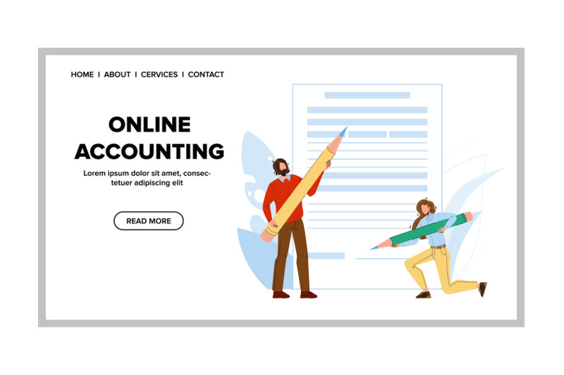 online-accounting-internet-financial-report-vector