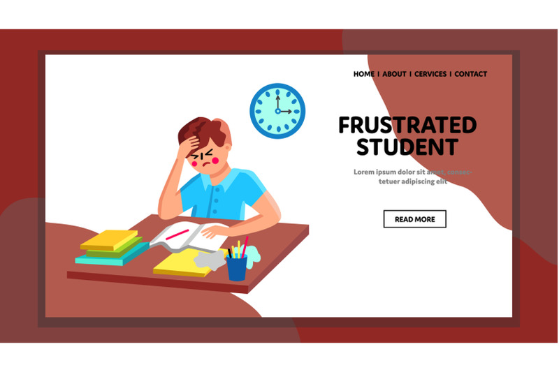 frustrated-student-boy-studying-lesson-vector
