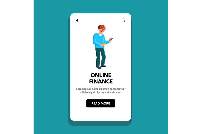 online-finance-smartphone-app-using-man-vector