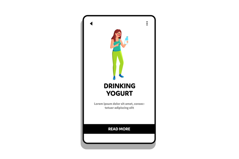 woman-drinking-yogurt-tasty-dairy-product-vector