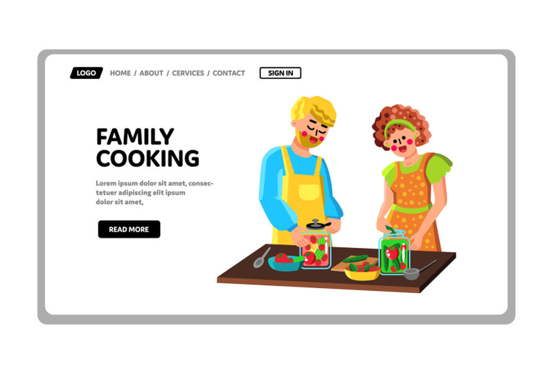 family-couple-cooking-together-on-kitchen-vector