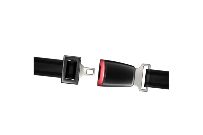 seat-belt-automobile-life-safety-detail-vector