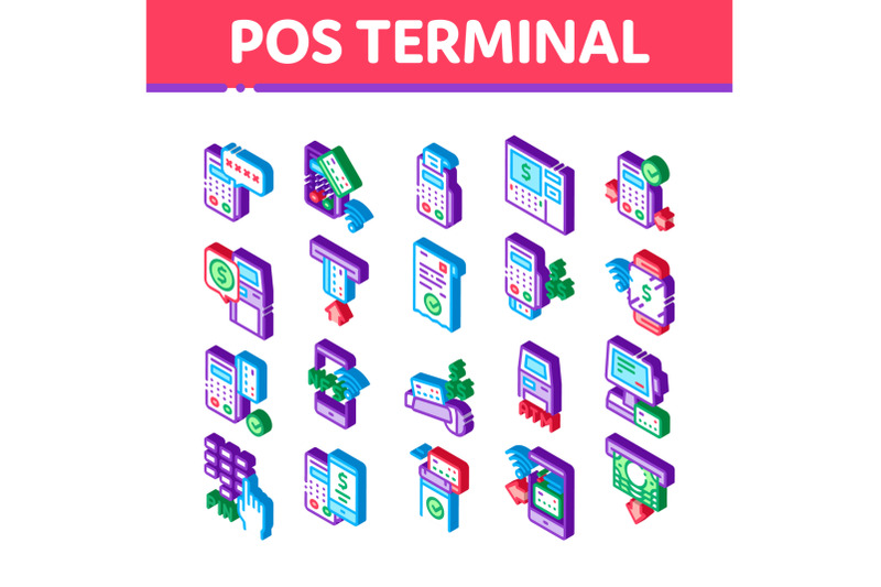 pos-terminal-device-isometric-icons-set-vector