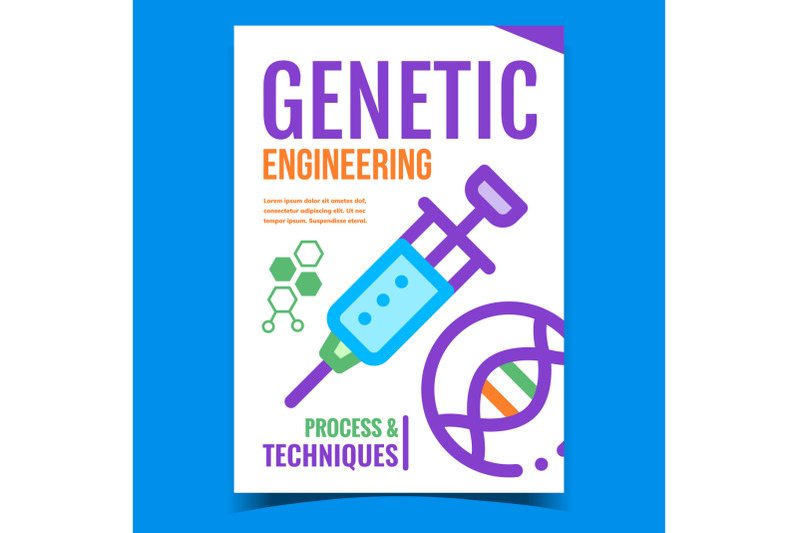 genetic-engineering-creative-promo-banner-vector