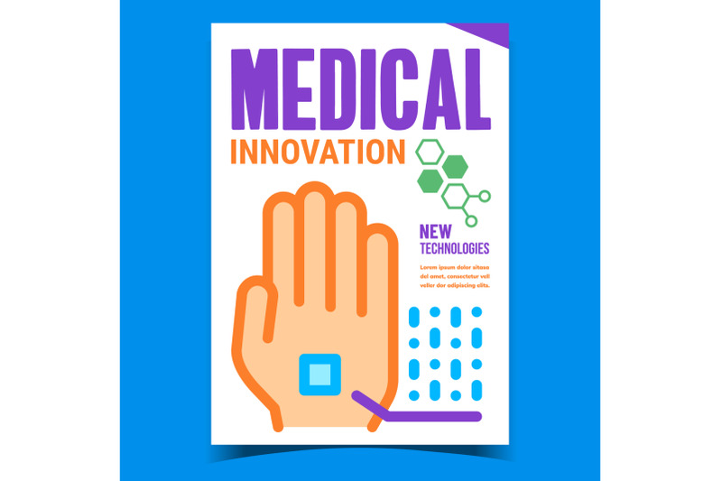 medical-innovation-creative-promo-poster-vector