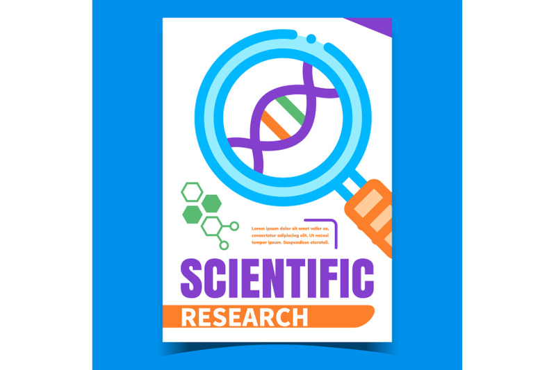 scientific-research-creative-promo-banner-vector