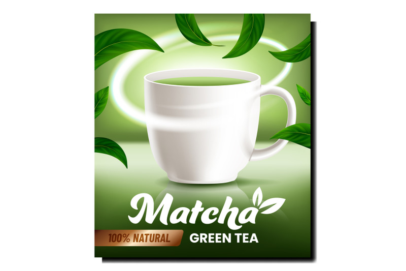 matcha-green-tea-creative-promo-poster-vector