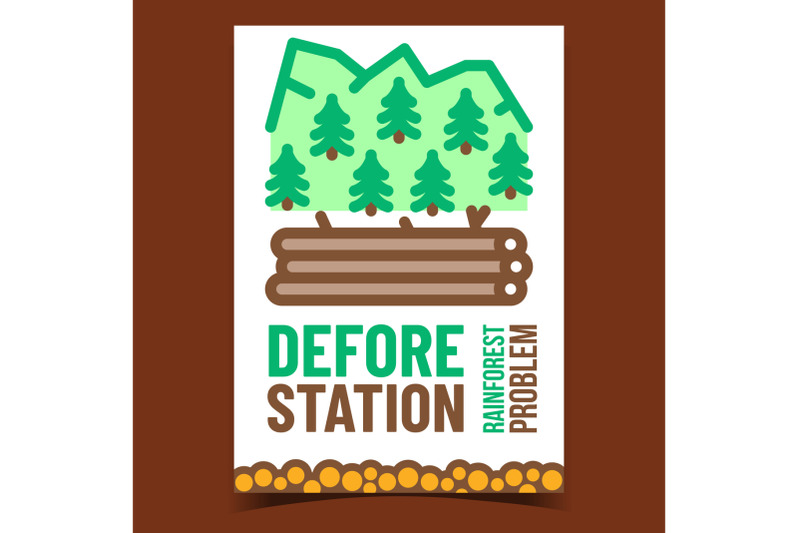 deforestation-creative-promotion-banner-vector