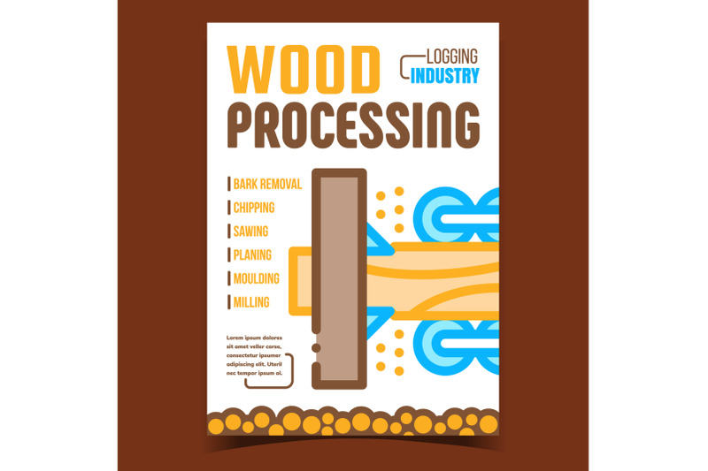 wood-processing-creative-promotion-poster-vector