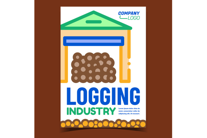 logging-industry-creative-promo-poster-vector