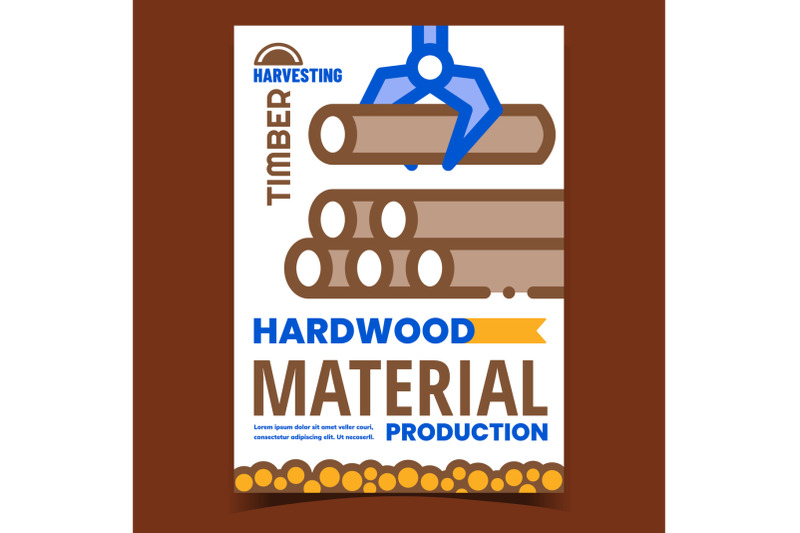 hardwood-material-creative-promo-banner-vector