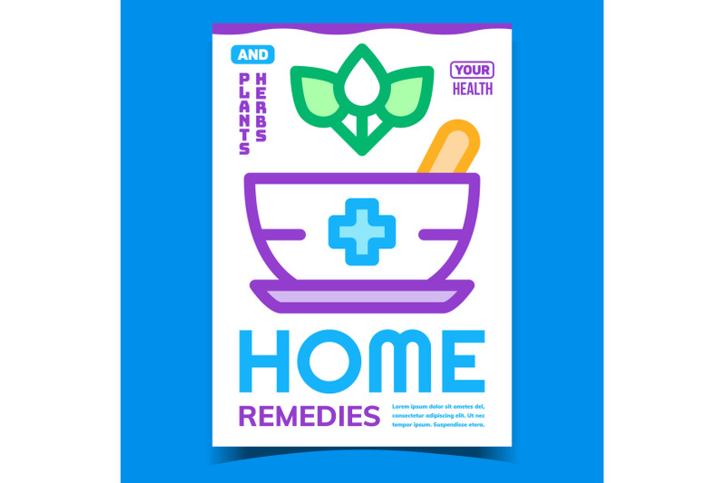 home-remedies-creative-promotional-poster-vector