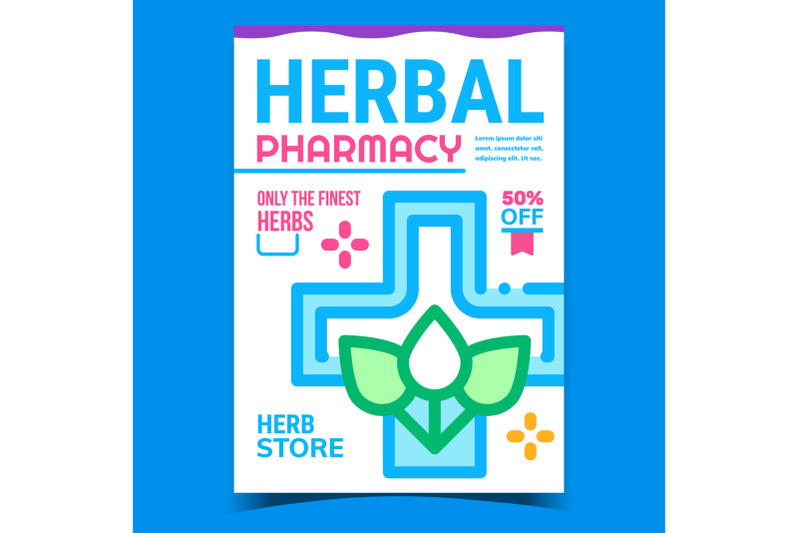 herbal-pharmacy-creative-promotion-banner-vector