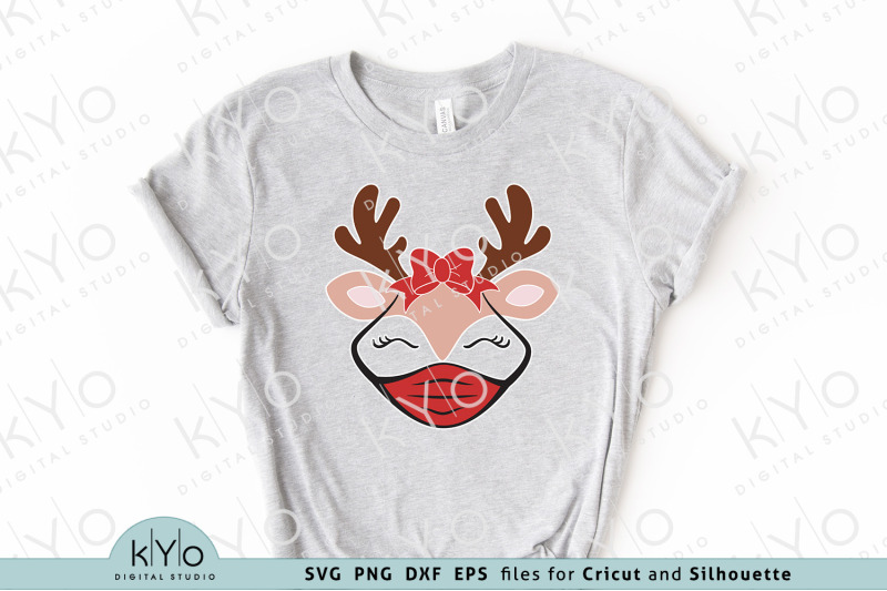 christmas-reindeer-with-face-mask-svg