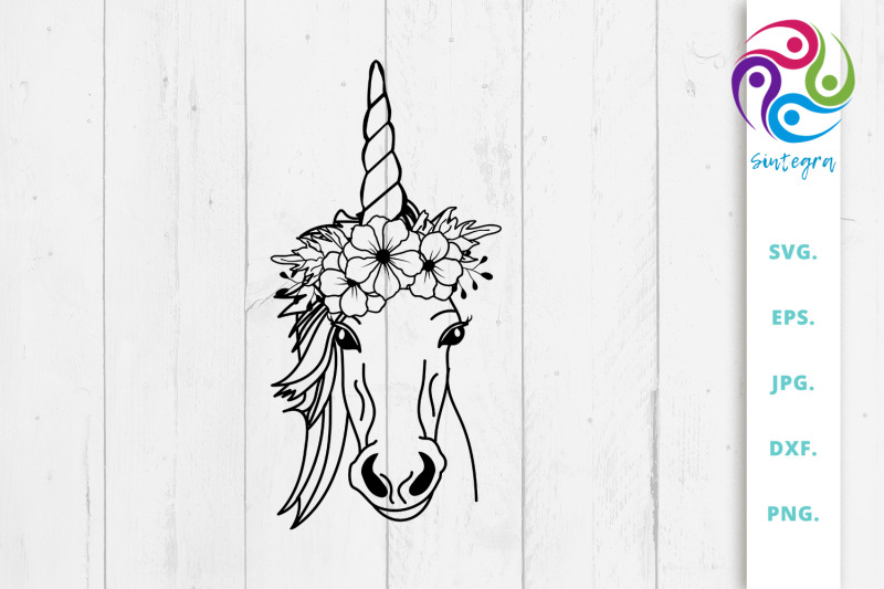 floral-unicorn-svg-file