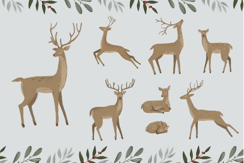 woodland-christmas-clipart